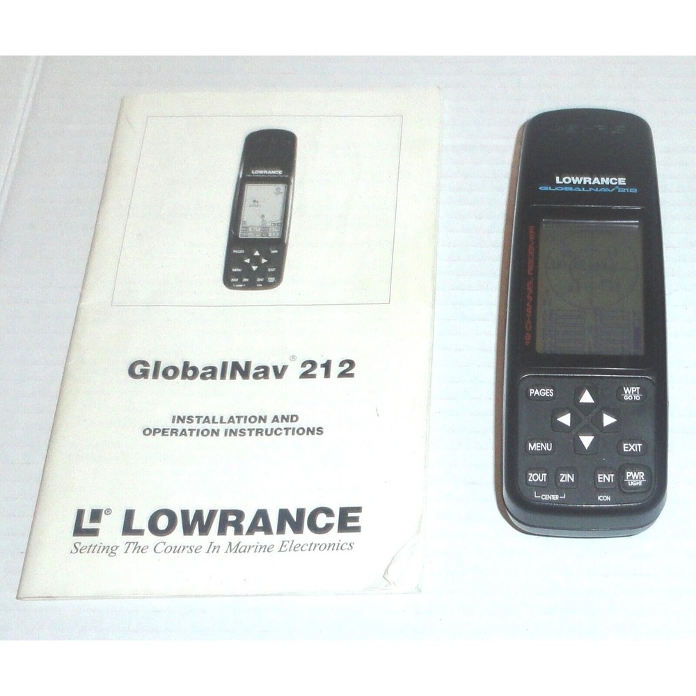 Lowrance GlobalNav 212 Hunting Camping Hiking Fishing Global Navigation & Manual